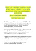 FINAL CUT PRO CERTIFICATION EXAM &NewLine;STUDY GUIDE 2026&sol;2027 COMPLETE &NewLine;QUESTIONS WITH VERIFIED CORRECT &NewLine;ANSWERS &vert;&vert; &NewLine;100&percnt; GUARANTEED PASS &NewLine;<NEWEST VERSION>