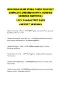WGU D094 EXAM STUDY GUIDE 2026&sol;2027 &NewLine;COMPLETE QUESTIONS WITH VERIFIED &NewLine;CORRECT ANSWERS &vert;&vert; &NewLine;100&percnt; GUARANTEED PASS &NewLine;<NEWEST VERSION> 