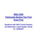 WGU C954 Flashcards &ndash; Section Two Final Exam Prep &lpar;2026&ndash;2027&rpar; Questions and Verified Answers with Rationales &vert; Latest Objective Assessment Study Guide &vert; Grade A&plus;