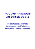 WGU C954 Information Technology Management Final Exam with Multiple-Choice Practice Questions &lpar;2026&ndash;2027&rpar; Questions and Verified Answers with Rationales &vert; Latest Objective Assessment Study Guide &vert; Grade A&plus;