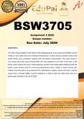BSW3705 Assignment 2 &lpar;COMPLETE ANSWERS&rpar; 2026 - DUE  2026
