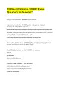 TCI Recertification-CCHMC Exam Questions & Answers