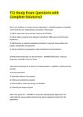 TCI Study Exam Questions with Complete Solutions