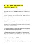 TCI test study questions with complete solutions