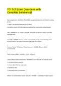 TCI TxT Exam Questions with Complete Solutions
