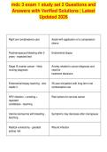 mdc 3 exam 1 study set 2 Questions and&NewLine;Answers with Verified Solutions &vert; Latest&NewLine;Updated 2026