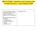 MDC IV EXAM 1 Questions and Answers with&NewLine;Verified Solutions &vert; Latest Updated 2026