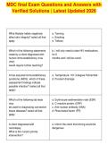 MDC final Exam Questions and Answers with&NewLine;Verified Solutions &vert; Latest Updated 2026