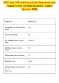 MDC and LDC statistics Exam Questions and&NewLine;Answers with Verified Solutions &vert; Latest&NewLine;Updated 2026