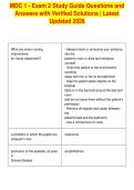 MDC 1 - Exam 2 Study Guide Questions and&NewLine;Answers with Verified Solutions &vert; Latest&NewLine;Updated 2026