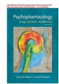 TEST BANK For Psychopharmacology Drugs the Brain and Behavior 3rd&NewLine;Edition By Meyer Nursing&vert; ISBN-13 978-1605355559  &vert; Verified Chapters 1 &ndash; 20 &vert; All Chapters