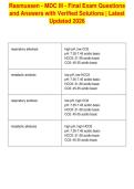 Rasmussen - MDC III - Final Exam Questions&NewLine;and Answers with Verified Solutions &vert; Latest&NewLine;Updated 2026