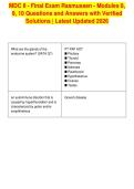 MDC II - Final Exam Rasmussen - Modules 8&comma;&NewLine;9&comma; 10 Questions and Answers with Verified&NewLine;Solutions &vert; Latest Updated 2026