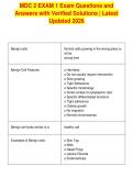 MDC 2 EXAM 1 Exam Questions and&NewLine;Answers with Verified Solutions &vert; Latest&NewLine;Updated 2026