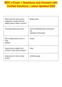 MDC 3 Exam 1 Questions and Answers with&NewLine;Verified Solutions &vert; Latest Updated 2026