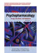 Test Bank for Psychopharmacology&colon; Drugs&comma; the Brain&comma; and Behavior&NewLine;&lpar;4th Edition&rpar; Meyer Nursing Study Guide &vert; ISBN-13 978-1605359878  &vert;&ndash; Comprehensive Exam Review Resource &vert; Chapter 1-20 &vert; All Chapters 