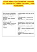 Evolve&colon; Med Surg Practice Exam Questions&NewLine;and Answers with Verified Solutions &vert; Latest&NewLine;Updated 2026