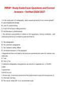 IRRSP Study Guide Exam Questions and Correct Answers &ndash; Verified 2026&sol;2027 &vert; Complete Certification Exam Preparation