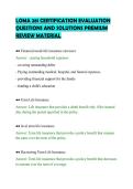 LOMA 281 CERTIFICATION EVALUATION QUESTIONS AND SOLUTIONS PREMIUM REVIEW MATERIAL