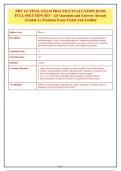 PHY 111 FINAL EXAM PRACTICE EVALUATION BANK&NewLine;FULL SOLUTION SET - 121 Questions and Answers Already&NewLine;Graded A&plus; Premium Exam Tested And Verified&NewLine;