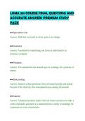LOMA 281 COURSE FINAL QUESTIONS AND ACCURATE ANSWERS PREMIUM STUDY PACK