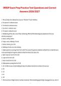 IRRSP Exam Prep Practice Test Questions and Correct Answers 2026&sol;2027 &vert; Complete Certification Exam Review Guide