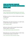LOMA 281 UPDATED COMPLETE QUESTIONS AND ANSWERS PROFESSIONAL REVIEW SHEET