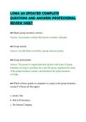 LOMA 281 UPDATED COMPLETE QUESTIONS AND ANSWERS PROFESSIONAL REVIEW SHEET
