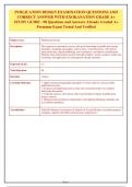 PUBLICATION DESIGN EXAMINATION QUESTIONS AND&NewLine;CORRECT ANSWER WITH EXOKANATION GRADE A&plus;&NewLine;STUDY GUIDE - 98 Questions and Answers Already Graded A&plus;&NewLine;Premium Exam Tested And Verified