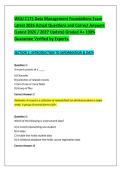 WGU C175 Data Management Foundations Exam &NewLine;Latest 2026 Actual Questions and Correct Answers &NewLine;&lpar;Latest 2026 &sol; 2027 Update&rpar; Graded A&plus; 100&percnt; &NewLine;Guarantee Verified by Experts&period; 