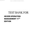 Test Bank for Operations Management 11th Edition by Heizer &lpar;Chapters 1-3&rpar;