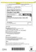 2025 Pearson Edexcel Level 1&sol;Level 2 GCSE &lpar;9&ndash;1&rpar; History BOOKLET P3&colon; The American West&comma; c1835&ndash;c1895 Combined Question Paper & Marking Scheme