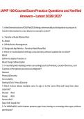 JAMF 100 Course Exam Practice Questions and Verified Answers &ndash; Latest 2026&sol;2027 &vert; Complete Certification Exam Study Guide