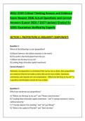 WGU D265 Critical Thinking Reason and Evidence &NewLine;Exam Newest 2026 Actual Questions and Correct &NewLine;Answers &lpar;Latest 2026 &sol; 2027 Update&rpar; Graded A&plus; &NewLine;100&percnt; Guarantee Verified by Experts 
