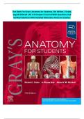 Full Test Bank For Gray's Anatomy for Students&comma; 5th Edition &vert; Drake&comma; Vogl & Mitchell &vert;All 1-9 Chapters Fully Covered With Questions And Verified Solutions With Rationales And Case Study&period;&NewLine;