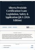 Alberta Pesticide Certification Exam &ndash; Legislation&comma; Safety & Application Q&A &lpar;2026 Edition&rpar;