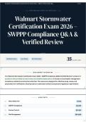 Walmart Stormwater Certification Exam 2026 &ndash; SWPPP Compliance Q&A & Verified Review