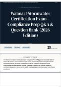 Walmart Stormwater Certification Exam &ndash; Compliance Prep Q&A & Question Bank &lpar;2026 Edition&rpar;