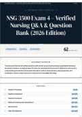 NSG 3500 Exam 4 &ndash; Verified Nursing Q&A & Question Bank &lpar;2026 Edition&rpar;