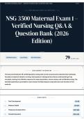 NSG 3500 Maternal Exam 1 &ndash; Verified Nursing Q&A & Question Bank &lpar;2026 Edition&rpar;