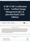ACMP CCMP Certification Exam &ndash; Verified Change Management Q&A & Question Bank &lpar;2026 Edition&rpar;