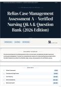 Relias Case Management Assessment A &ndash; Verified Nursing Q&A & Question Bank &lpar;2026&sol;2027 Edition&rpar;