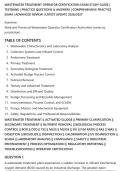 WASTEWATER TREATMENT OPERATOR CERTIFICATION EXAM STUDY GUIDE &vert;&NewLine;TESTBANK &vert; PRACTICE QUESTIONS & ANSWERS &vert; COMPREHENSIVE PRACTICE&NewLine;EXAM &vert; ADVANCED REVIEW &vert; LATEST UPDATE 2026&sol;2027