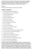 DCSA SPED PHYSICAL SECURITY CERTIFICATION &lpar;PSC&rpar; EXAM STUDY GUIDE &vert;&NewLine;TESTBANK &vert; PRACTICE QUESTIONS & ANSWERS &vert; CERTIFICATION EXAM&NewLine;PREPARATION &vert; ADVANCED REVIEW &vert; LATEST UPDATE 2026&sol;2027