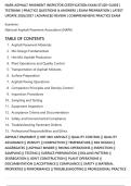 NAPA ASPHALT PAVEMENT INSPECTOR CERTIFICATION EXAM STUDY GUIDE &vert;&NewLine;TESTBANK &vert; PRACTICE QUESTIONS & ANSWERS &vert; EXAM PREPARATION &vert; LATEST&NewLine;UPDATE 2026&sol;2027 &vert; ADVANCED REVIEW &vert; COMPREHENSIVE PRACTICE EXAM