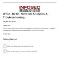 WGU D412 NETWORK ANALYTICS & TROUBLESHOOTING LAB INSTRUCTIONS &vert; 2026 UPDATE &vert; WITH COMPLETE SOLUTIONS&period;
