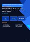 NUR 257 Chronic Exam 4 Galen Actual Exam 2026&sol;2027 &ndash; Complete Exam-Style Questions &vert; 100&percnt; Verified &ndash; Pass Guaranteed &ndash; A&plus; Graded&NewLine;&NewLine;