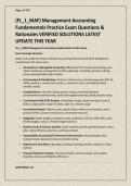 &lpar;FL&lowbar;1&lowbar;MAF&rpar; Management Accounting Fundamentals Practice Exam Questions & Rationales VERIFIED