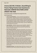 Arizona &lpar;AZ&rpar; CR4&comma; C4 Boilers&comma; Steamfitting & Process Piping Practice Exam Questions & Rationales