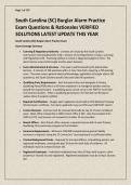 South Carolina &lpar;SC&rpar; Burglar Alarm Practice Exam Questions & Rationales VERIFIED SOLUTIONS
